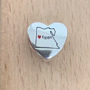 Pandora Egypt Exclusive Travel Heart Charm Pendant, S925 Silver Bracelets